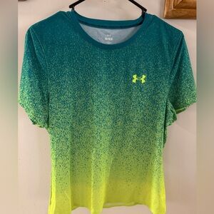 Under Armour Green Fade Fitted Top
